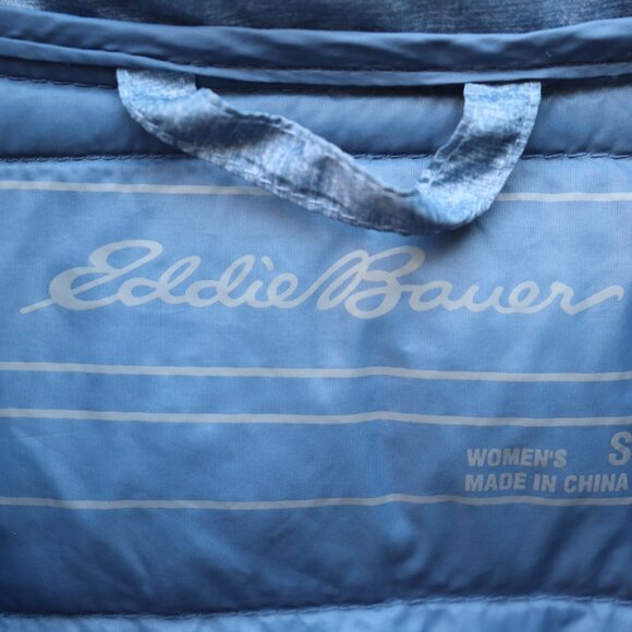 Eddie Bauer Cirruslite Down Jacket Heather Blue Women's Size Small Used - Picture 6 of 6